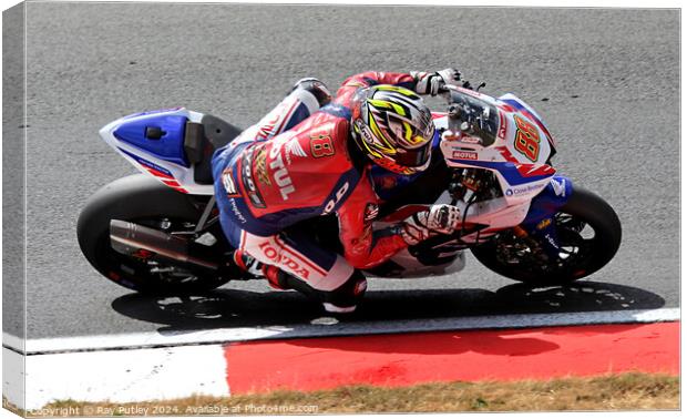 British Superbikes Championship. Canvas Print by Ray Putley