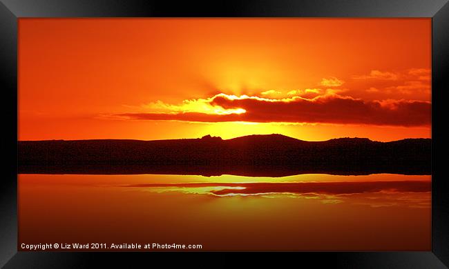 Simple Sunset Framed Print by Liz Ward
