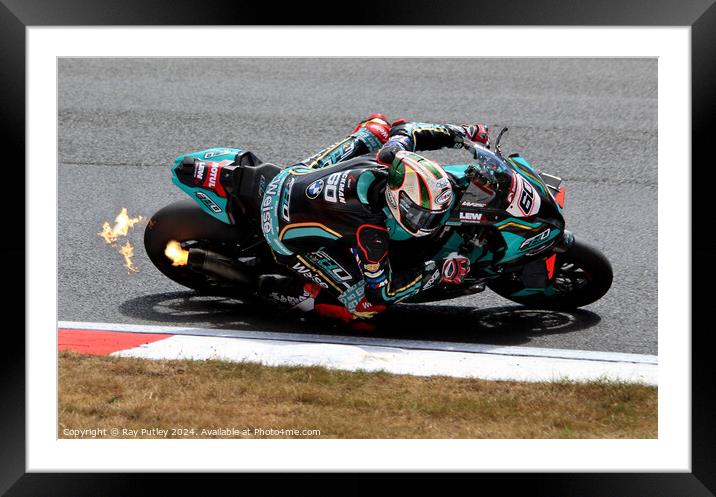 British Superbikes Championship. Framed Mounted Print by Ray Putley