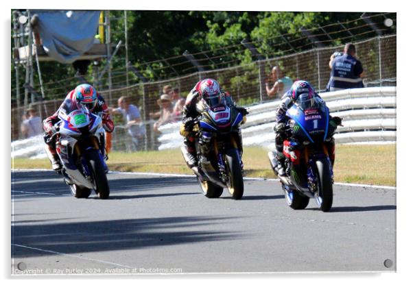 British Superbikes Championship. Acrylic by Ray Putley