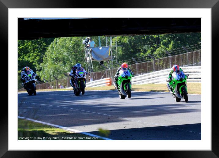 British Superbikes Championship. Framed Mounted Print by Ray Putley