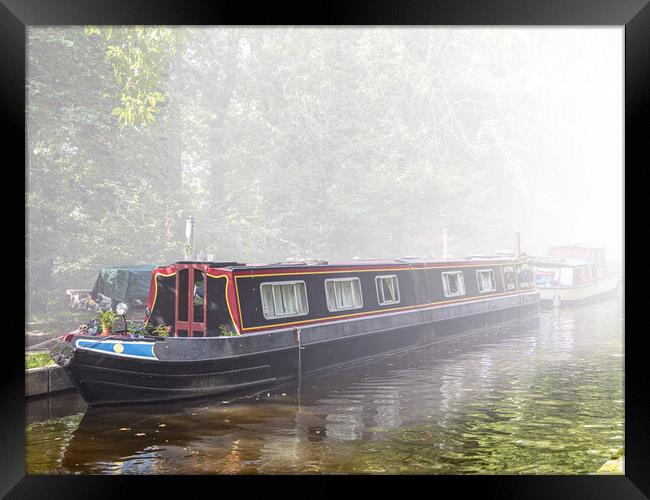 Canal Boat on the Llangollen Canal Framed Print by Colin Allen