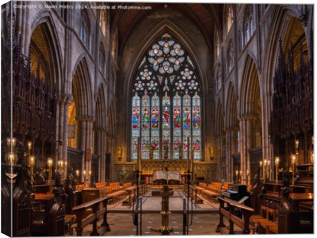 Interior of Ripon Cathedral   Canvas Print by Navin Mistry