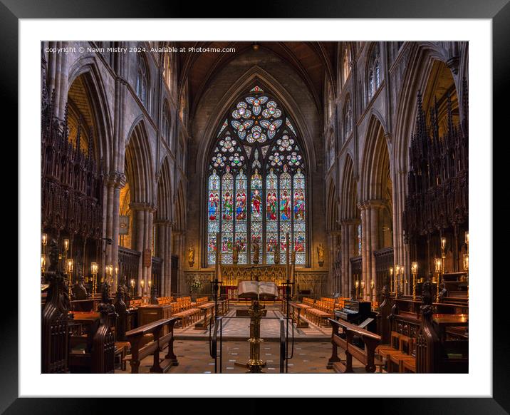 Interior of Ripon Cathedral   Framed Mounted Print by Navin Mistry