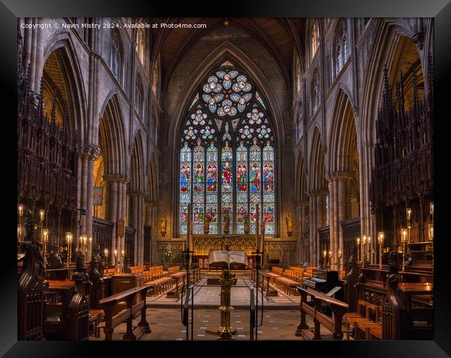 Interior of Ripon Cathedral   Framed Print by Navin Mistry