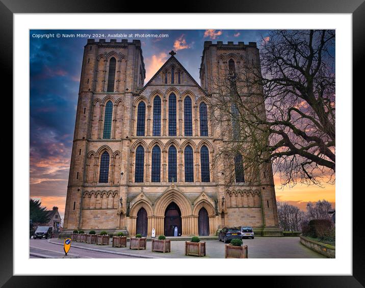 Ripon Cathedral Framed Mounted Print by Navin Mistry