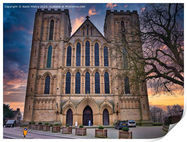Ripon Cathedral Print by Navin Mistry