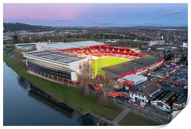 The City Ground Print by Apollo Aerial Photography