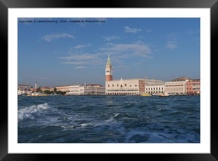 Doge's Palace From The Lagoon Framed Mounted Print by rawshutterbug 