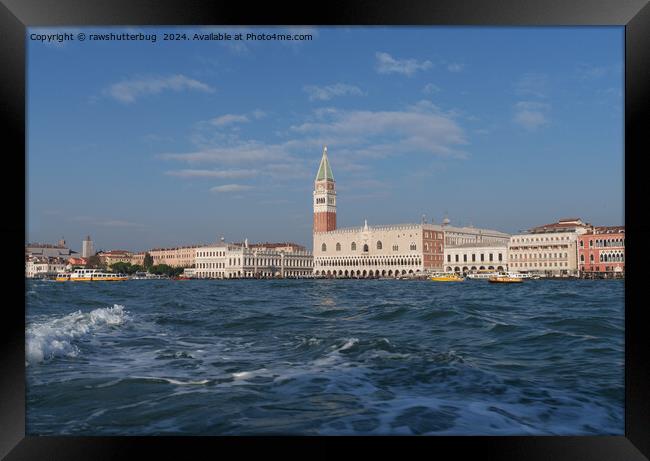 Doge's Palace From The Lagoon Framed Print by rawshutterbug 