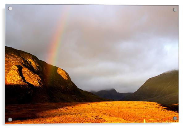 Ogwen Valley Morning Rainbow Acrylic by Richard Phelan