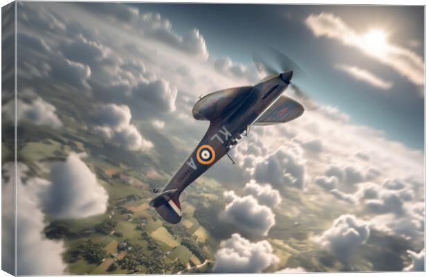 Supermarine Spitfire Victory Canvas Print by J Biggadike
