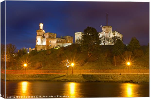 Inverness Castle at Night Canvas Print by Bill Buchan