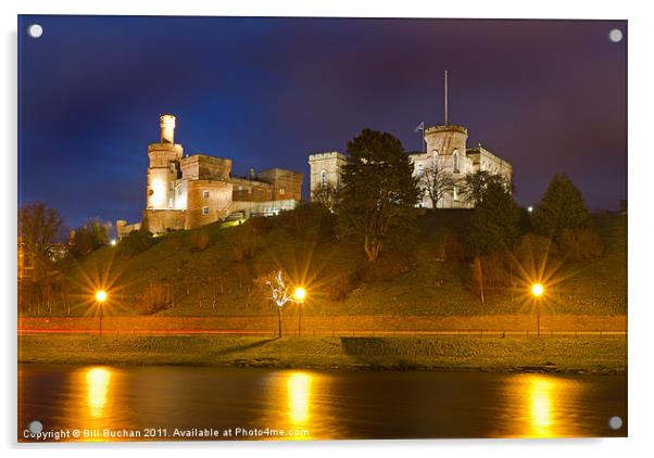 Inverness Castle at Night Acrylic by Bill Buchan