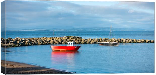 Boats in Morecambe Bay Canvas Print by Keith Douglas