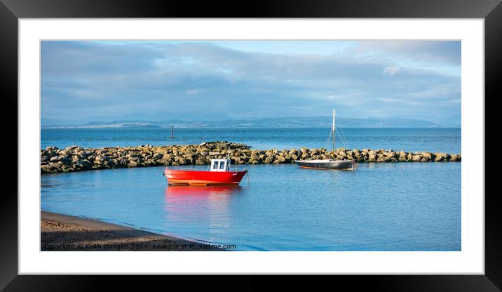 Boats in Morecambe Bay Framed Mounted Print by Keith Douglas