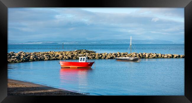 Boats in Morecambe Bay Framed Print by Keith Douglas