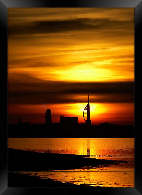 Spinnaker Tower Portsmouth Sunset Framed Print by Sharpimage NET