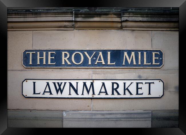 The Royal Mile Edinburgh  Framed Print by Alison Chambers