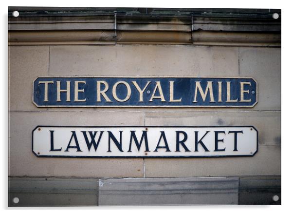 The Royal Mile Edinburgh  Acrylic by Alison Chambers