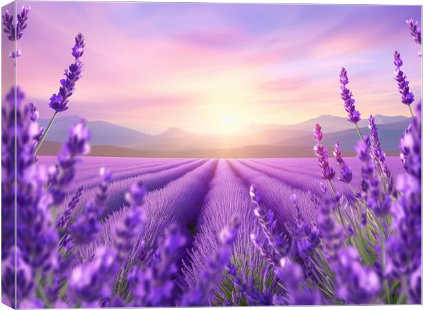 Lavender field of Dreams Canvas Print by T2 