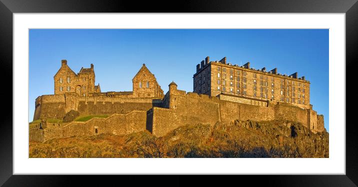 Edinburgh Castle Panorama  Framed Mounted Print by Darren Galpin