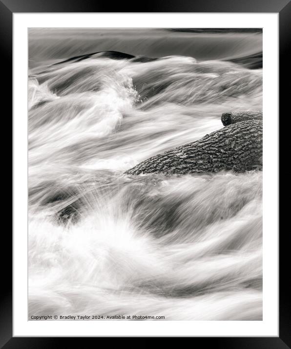 River Aire at Shipley Weir, West Yorkshire Framed Mounted Print by Bradley Taylor