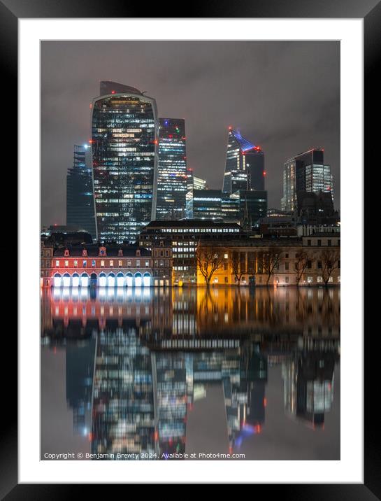 London Skyscrapers Framed Mounted Print by Benjamin Brewty