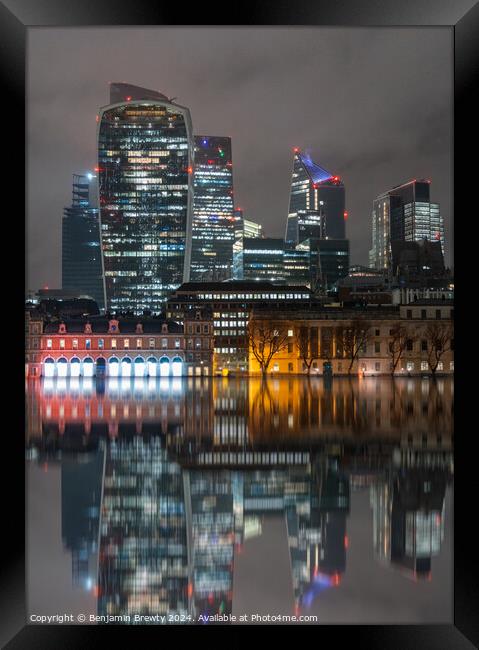 London Skyscrapers Framed Print by Benjamin Brewty