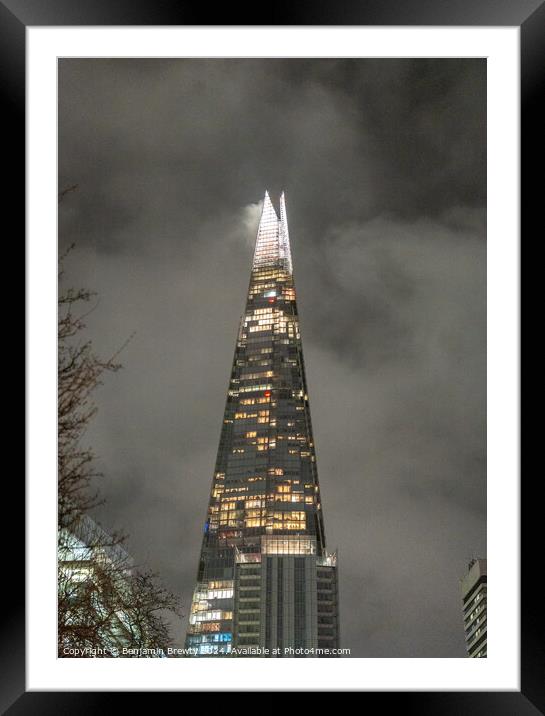 The Shard Framed Mounted Print by Benjamin Brewty