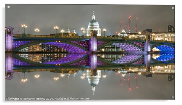 London Reflection Acrylic by Benjamin Brewty