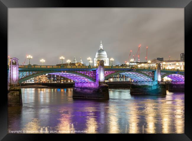 London Long Exposure Framed Print by Benjamin Brewty