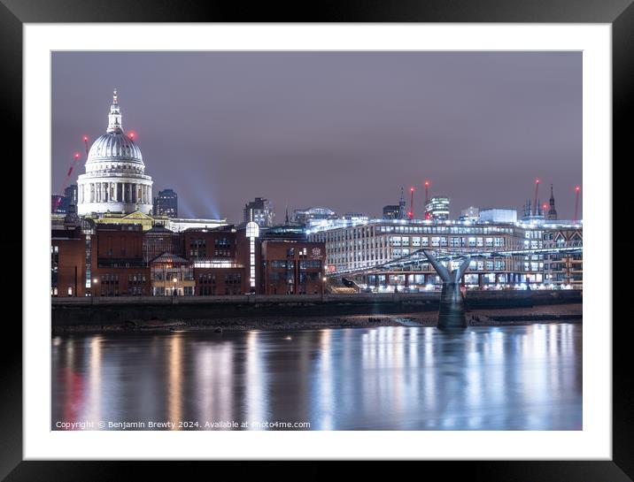 River Thames Long Exposure Framed Mounted Print by Benjamin Brewty