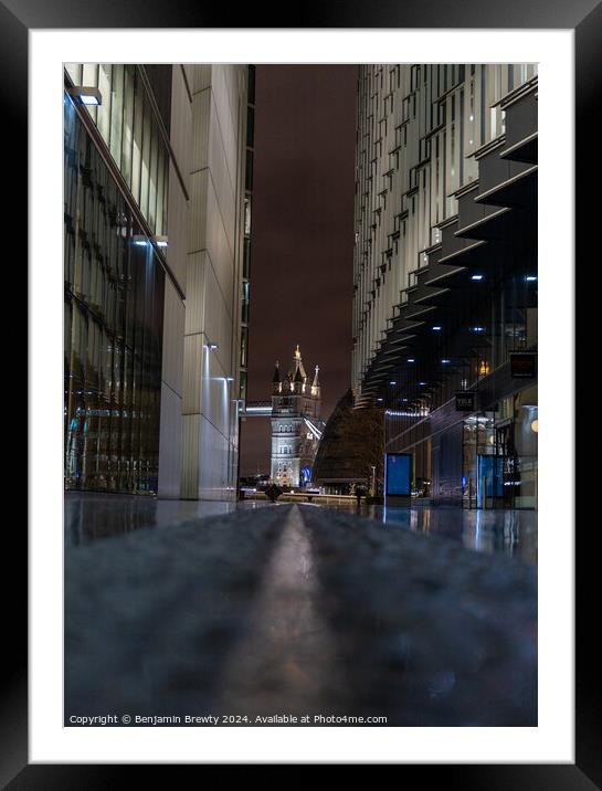 Tower Bridge Framed Mounted Print by Benjamin Brewty