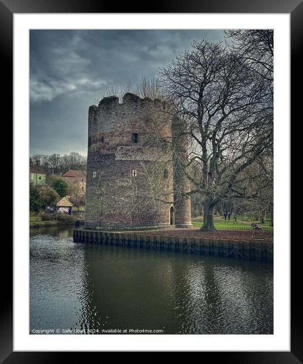 Cow Tower Norwich, from across the River Wensum Framed Mounted Print by Sally Lloyd