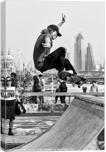 Skateboarder Canvas Print by Mark Phillips