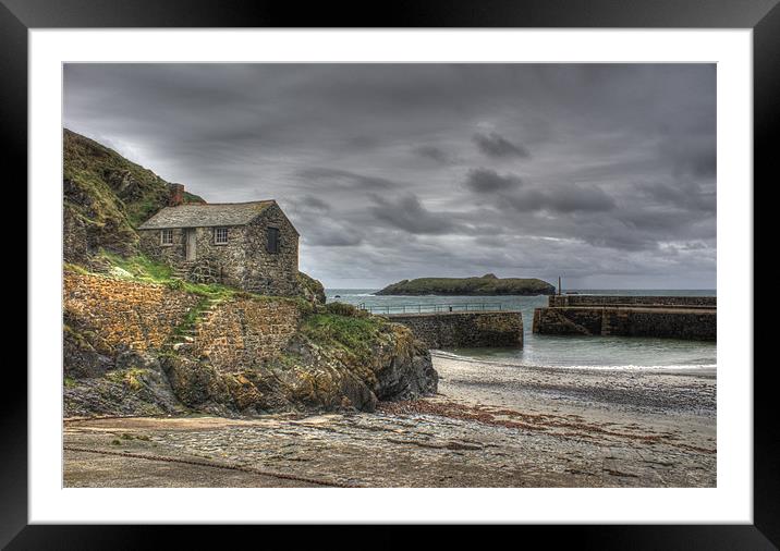 Old net loft at Mullion Framed Mounted Print by Andrew Driver