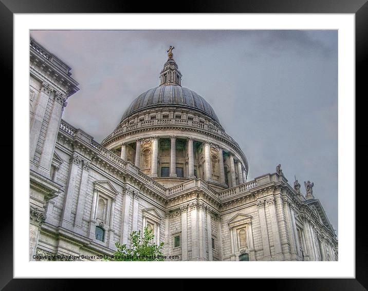 St Paul's Cathedral Framed Mounted Print by Andrew Driver
