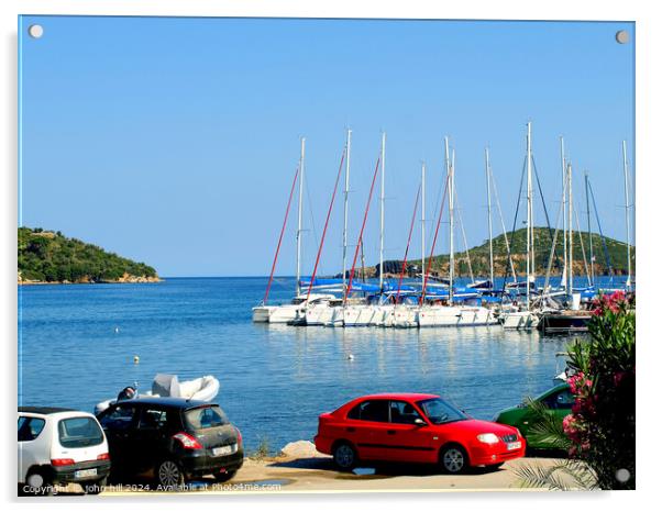 Skiathos, Greece. Acrylic by john hill