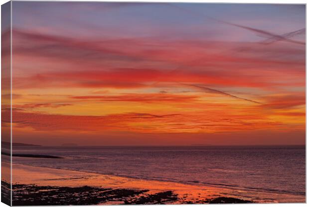 Sunset over the Severn Estuary Canvas Print by Rory Hailes