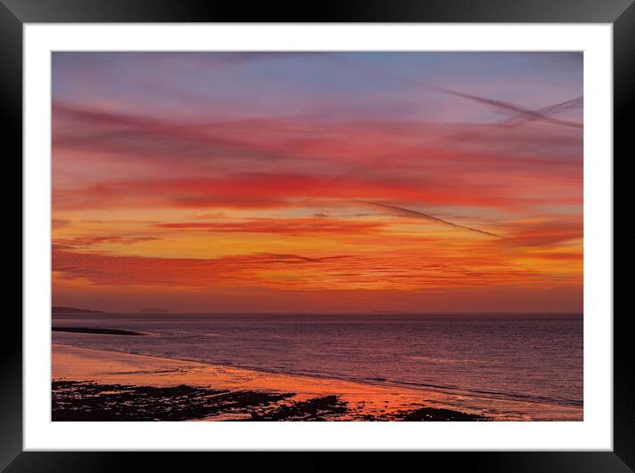 Sunset over the Severn Estuary Framed Mounted Print by Rory Hailes