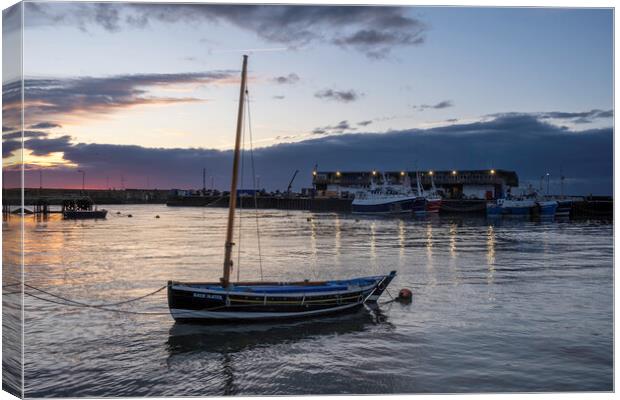 Katie Slater Sailing Coble Canvas Print by Steve Smith