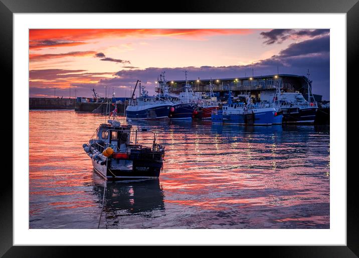 Bridlington Harbour: February Sunrise Framed Mounted Print by Tim Hill