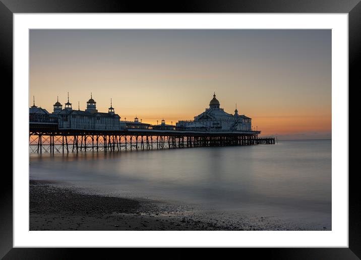 Sunrise at Eastbourne Pier, Sussex, England Framed Mounted Print by Dave Collins