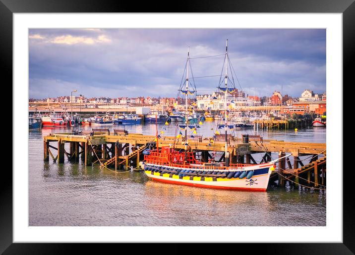 Bridlington Pirate Ship Framed Mounted Print by Tim Hill