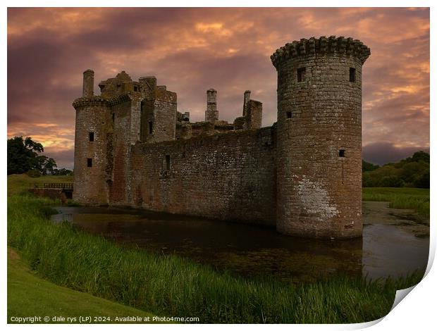 Caerlaverock Castle Print by dale rys (LP)