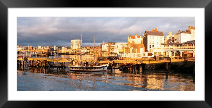 Sunny Bridlington Panoramic Framed Mounted Print by Tim Hill