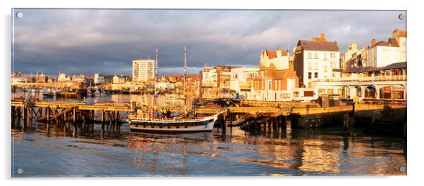 Sunny Bridlington Panoramic Acrylic by Tim Hill