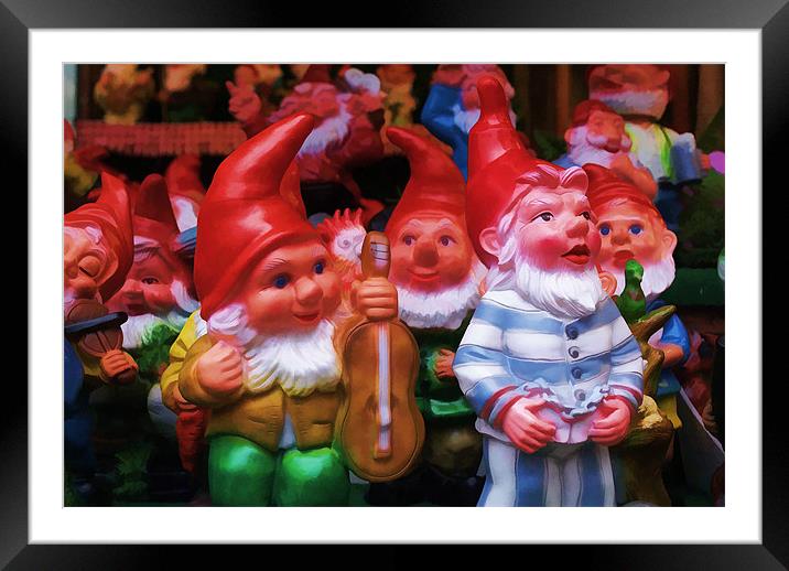 Gnomes Framed Mounted Print by Maria Tzamtzi Photography