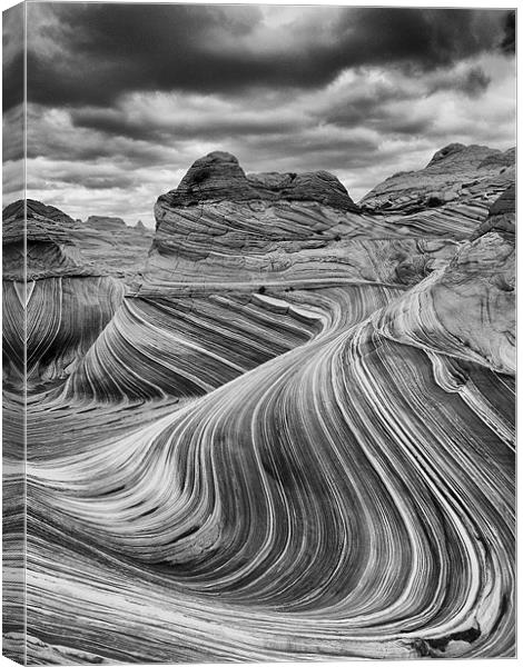 The Wave - Black & White 2 Canvas Print by Sharpimage NET